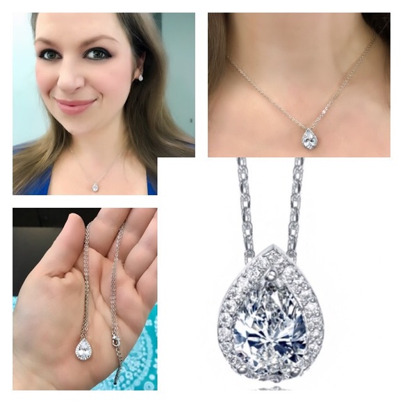 💙💎GRATEFUL💙MAKER💎💙 Jewelry - NEW!💙💎TEARDROP! PAVE CZ NECKLACE!💎💙TOP QUALITY
